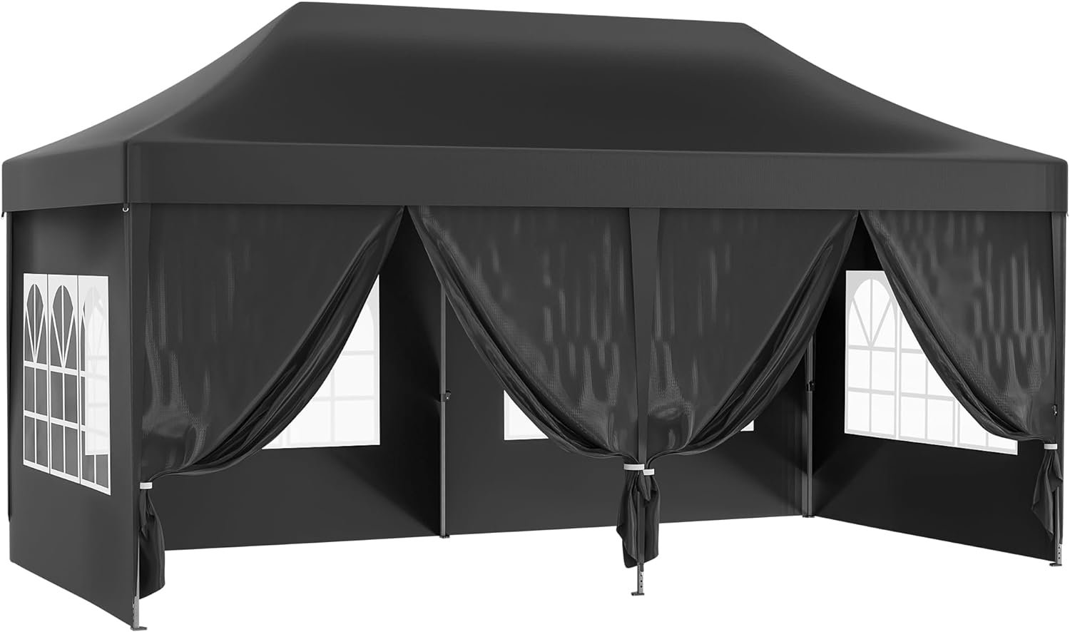 Zahradní nůžkový pavilon 3x6m černý